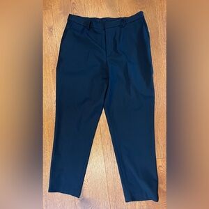 Uniqlo flat front trousers, navy 32' waist